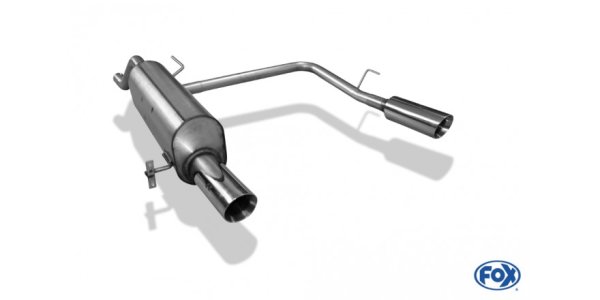 FOX Endschalldämpfer Ausgang rechts/links - 1x90 Typ 25 rechts/links - Opel Corsa E