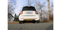 FOX Endschalldämpfer quer inkl. Flexstück 1x100 Typ 25 - Smart Fortwo 453 mit Brabus Heckansatz
