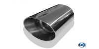 FOX welding tailpipe Typ 45 140 x 90 mm / length: 300 mm - oval / unrolled up / 15° beveled / with Typ-B inserts