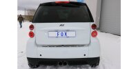 FOX Endschalldämpfer mittig 2x80 Typ 14 - Smart Fortwo Coupe 451 mit Brabus Stoßstange