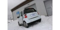 FOX Endschalldämpfer mittig 2x80 Typ 14 - Smart Fortwo Coupe 451 mit Brabus Stoßstange