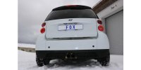 FOX final silencer center exit - 2x80 Typ 14 - Smart Fortwo Coupe 451 with Brabus bumper