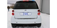 FOX final silencer center exit - 2x80 Typ 14 - Smart Fortwo Coupe 451 with Brabus bumper