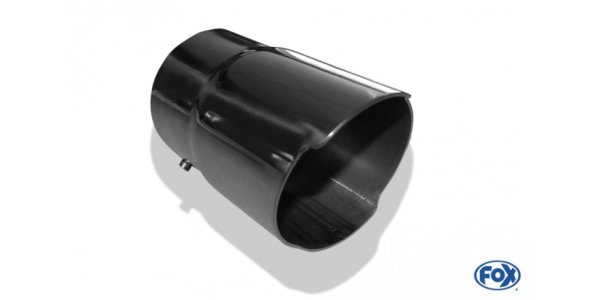 FOX Cover silber - 80mm tailpipe sleeve with grub screws for Tailpipe Ø70 - length: 150mm