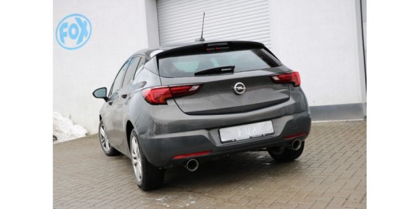 FOX Endschalldämpfer quer Ausgang rechts/links - 1x100 Typ 25 rechts/links - Opel Astra K Schrägheck