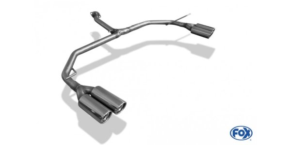 FOX tailpipe system right/left fits to FOX-middle silencer - 2x80 Typ 17 right/left - Toyota RAV 4 IV