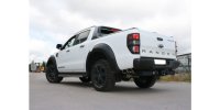 FOX final silencer Sidepipe, Exit on the left side of the vehicle behind the rear wheel - 2x115x85 Typ 38 - 16+ Ford Ranger 4x4x double cabin/Wildtrak