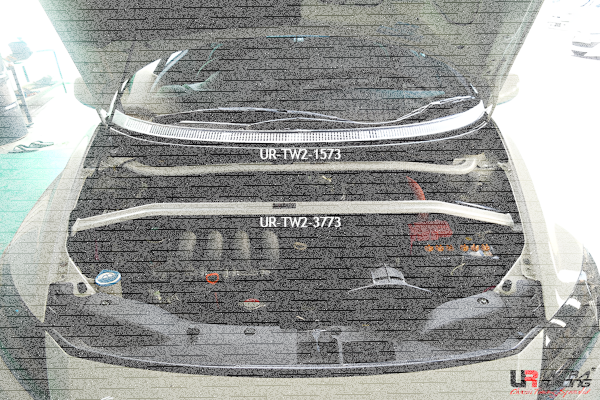 Ultra Racing Front Upper Strut Bar 2-Point V1 - 10-16 Honda CR-Z (ZF1) (2WD)