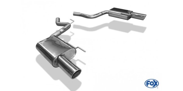 FOX Endschalldämpfer rechts/links - 1x100 Typ 16 rechts/links - Ford Mustang Coupe/Cabrio 4-Zylinder