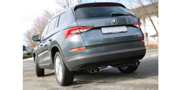 FOX Endschalldämpfer quer - 2x80 Typ 25 rechts/links - Endrohre unter der Stoßstange - Skoda Kodiaq 4x4