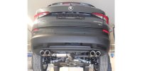 FOX final silencer across - 2x80 Typ 25 right/left - Tailpipes under the bumper - Skoda Kodiaq 4x4