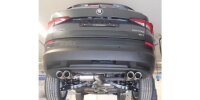 FOX Final Silencer across 2x80 Typ 25 - Tailpipes under the bumper - Skoda Kodiaq 4x4
