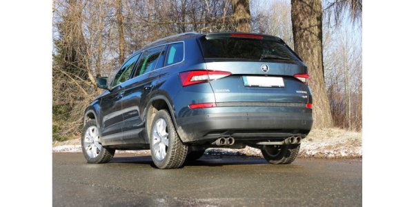 FOX final silencer across - 2x80 Typ 25 right/left - ailpipes in bumper - Skoda Kodiaq 4x4