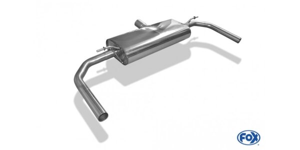 FOX Final Silencer across exit - Mercedes CLA C117/X117 AMG 45/AMG-Line 4-matic (Models with AMG45 or AMG-Line ailpipes - ailpipes in originaler bumper)