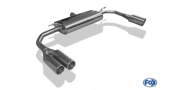 FOX Endschalldämpfer quer 2x80 Typ 12 - Mercedes CLA 117 4-matic