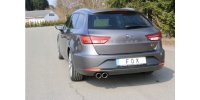 FOX Endschalldämpfer - 2x90 Typ 16 - Seat Leon 5F ST (Einzelradaufhängung)