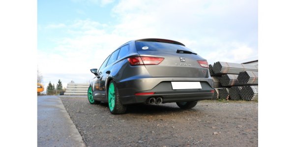 FOX final silencer - 2x90 Typ 25 - Seat Leon 5F ST (independent suspension)