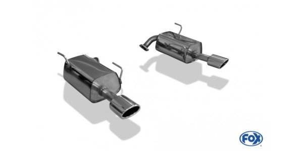 FOX final silencer right/left - 115x85 Typ 44 right/left - Subaru Levorg