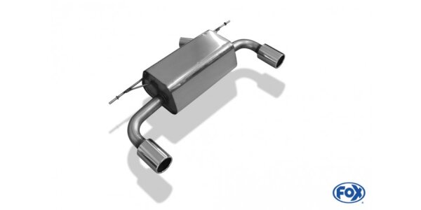 FOX Endschalldämpfer quer 1x90 Typ 12 - BMW F23 220i Cabrio