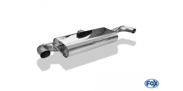 FOX final silencer across exit right/left - Exit of the tailpipe in original tailpipes - Mercedes A-Class A45 245 AMG