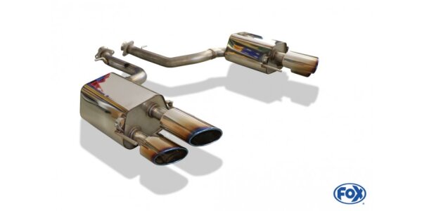 FOX Endschalldämpfer 2x115x85 Typ 38 Colour (Rand eingefärbt) - Lexus RC F