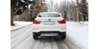 FOX final silencer across exit right/left - 2x90 Typ 25 right/left - BMW X4 F26 35i/35d w/o M-Package