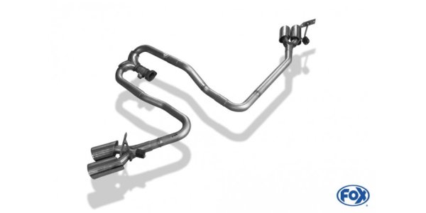 FOX tailpipe system exit on the side right and left on car - 2x90 Typ 16 right/left - Mercedes X-Class 4matic