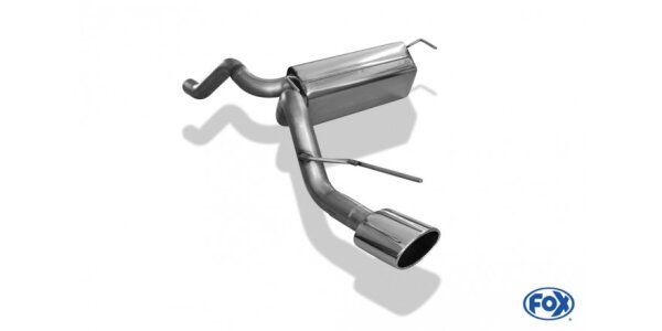 FOX Endschalldämpfer quer links 140x90 Typ 32 - Opel Astra J Limousine