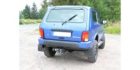 FOX Final Silencer across exit left 1x90 Typ 10 left - 10-17 Lada Niva 4x4 Urban