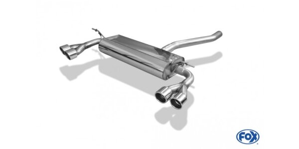 FOX Final Silencer across exit 2x76 Typ 16 - Mercedes A-Class W176 Brabus bumper