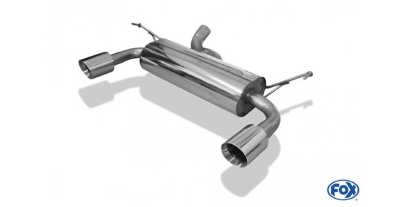 FOX Endschalldämpfer quer Ausgang rechts/links - 1x100 Typ 25 rechts/links - Jeep Wrangler III JK