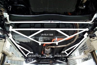 Ultra Racing Rear Lower Bar 4-Point - 10-16 Honda CR-Z (ZF1) 1.5 (2WD) (Hybrid)