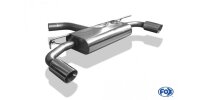 FOX Final Silencer 1x100 Typ 25 incl. Rear inserts black matt - VW Golf 7 Facelift (rigid rear axle)