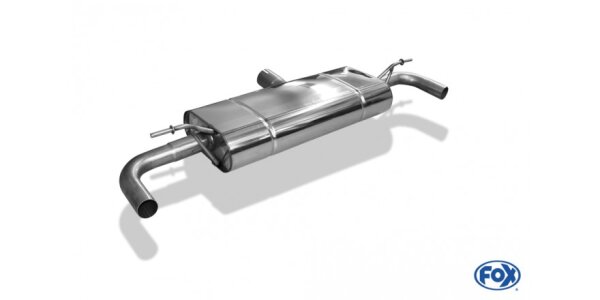 FOX Endschalldämpfer quer - ohne Endrohre mit 90° Bögen für Modelle mit original Endrohrblenden - Mercedes A-Klasse 176/245 4-matic