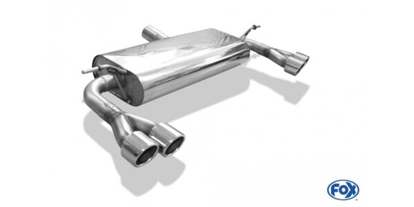 FOX Final Silencer across exit 2x76 Typ 16 - Mercedes A-Class W176 4-matic Brabus bumper