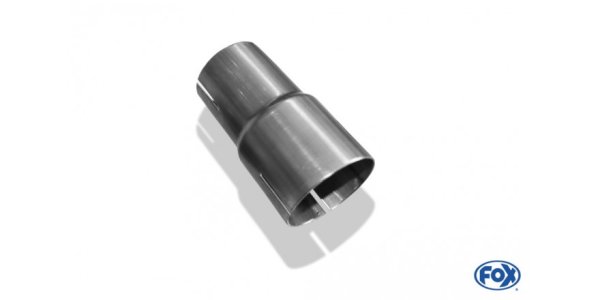 FOX double socket 63mm to 50mm - length: 120 mm right/ left slotted - d1 = 63,5mm inside - d2 = 50mm inside