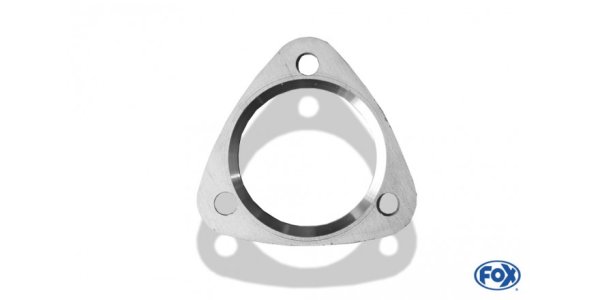 FOX 3-hole flange inner hole: Ø72mm and Fase 4x45° with hole Ø12mm - Dicke: 8mm - Material 1.4301