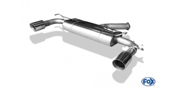 FOX final silencer across exit right/left with exhaust flap - 1x114 Typ 25 right/left - Hyundai i30N Performance