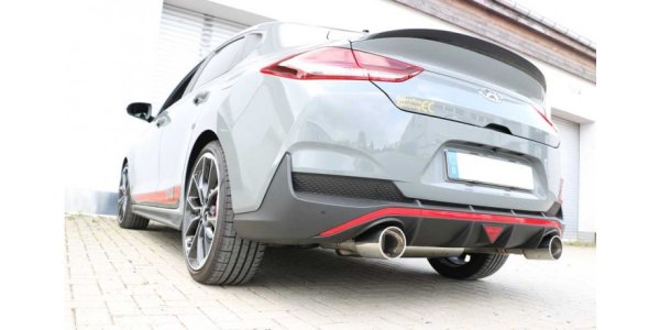 FOX final silencer across exit right/left with exhaust flap - 1x114 Typ 12 right/left - Hyundai i30N Performance Fastback