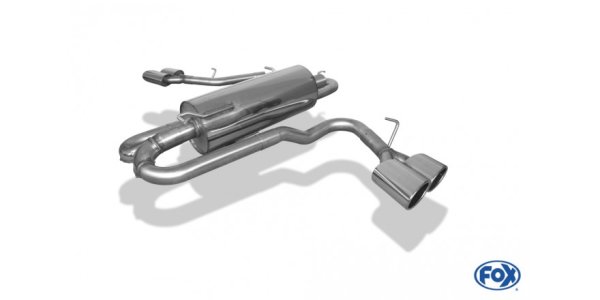 FOX final silencer Sidepipe, exit right and left on car - 2x115x85 Typ 38 right/left - 15+ Ford Ranger 4x4 Wildtrak