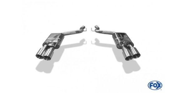 FOX final silencer right/left - 2x100 Typ 25 right/left - Ford Mustang VI Facelift Coupe/Convertible 8-Cylinder