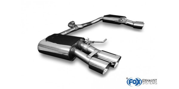 FOX Final Silencer with exhaust flaps 2x90 Typ 25 - Skoda Superb III 3V 4x4