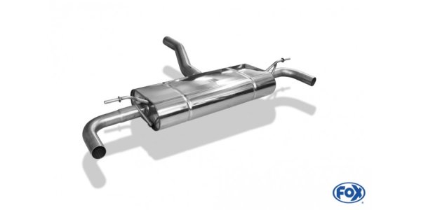 FOX final silencer across exit right/left - exit in original tailpipes - Mercedes B-Class 246 AMG-Line/Urban