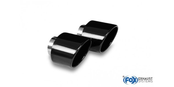 FOX ailpipes fits to original final silencer - 129x106 Typ 32 right/left black enamelled - Hyundai i30N Performance/Fastback