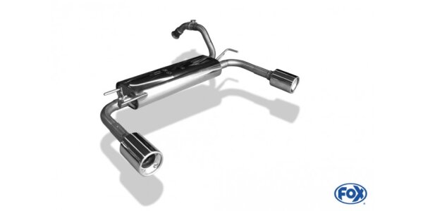 FOX Final Silencer exit 1x90 Typ 13 - Citroen C1 II