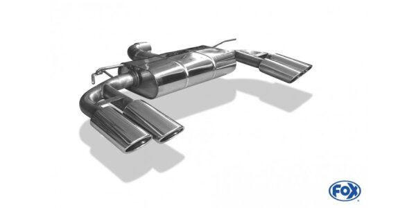FOX Endschalldämpfer 2x106x71 Typ 44 - Audi A3 8V Sportback quattro mit S3 Stoßstange
