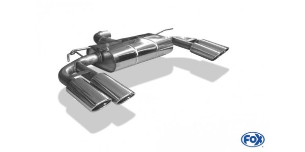 FOX Endschalldämpfer Ausgang rechts/links - 2x106x71 Typ 44 rechts/links - Audi A3 8V Sportback quattro mit S3 Stoßstange