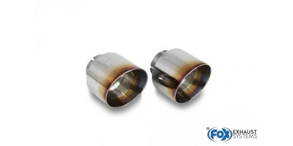 FOX ailpipes fits to original Final Silencer 1x114 Typ 25 with eingefärbten Rand - Hyundai i30N Performance/Fastback