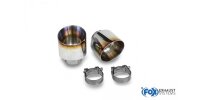 FOX ailpipes fits to original Final Silencer 1x114 Typ 25 with eingefärbten Rand - Hyundai i30N Performance/Fastback