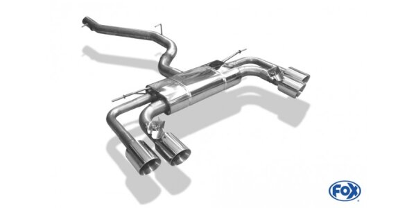 FOX Half system from catalyst 2x100 Typ 25 - with 2 electronic flaps - Seat Ateca Cupra 4x4 5FP